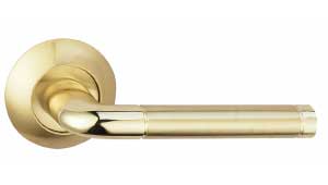 Дверные ручки Bussare LINDO A-34-10  цвет: золото /матовое золото 